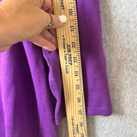 NWT Bob Mackie Cardigan Sweater Women’s Medium Purple Wearable Art Sequins Retro - Picture 8 of 11